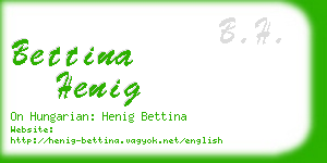 bettina henig business card